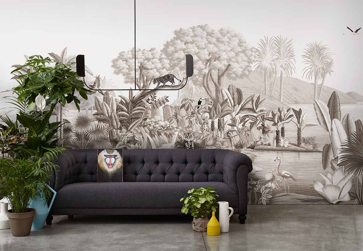 The commercial route wallpaper for driade catalogue 2018 with monochrome colour