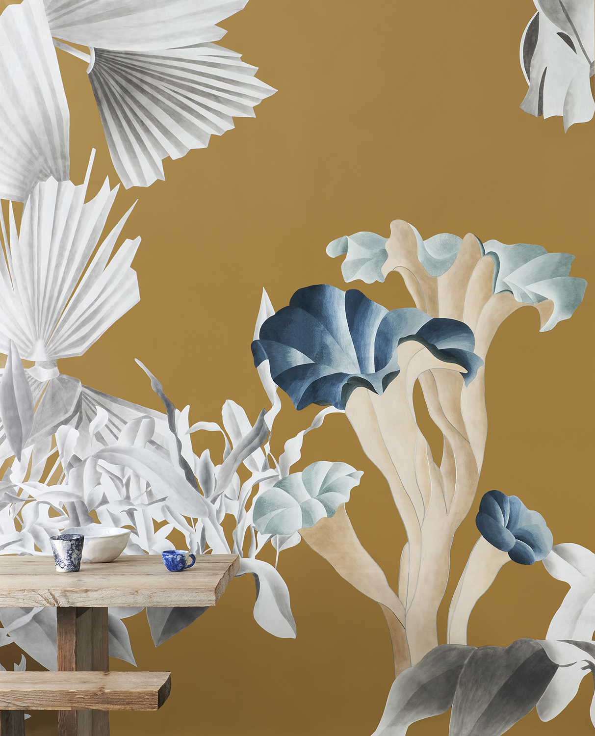 Still life picture by Davide Lovatti formosa wallpaper with hand painted and embroidery details